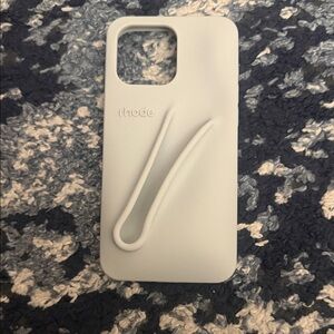 RHODE Silicone Phone Case in Pale Gray with Molded Grip Detail